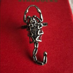 Silver scorpion ring